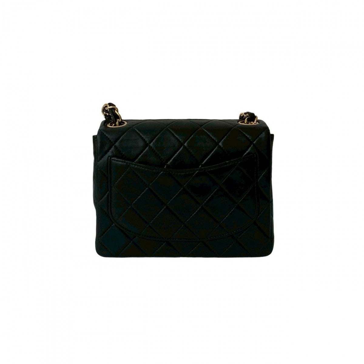 CHANEL Shoulder Bag lambskin black Matrasse