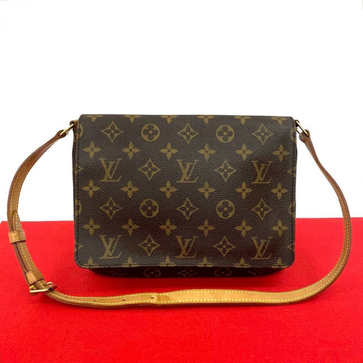 LOUIS VUITTON Shoulder Bag leather Brown Monogram M tte Tango