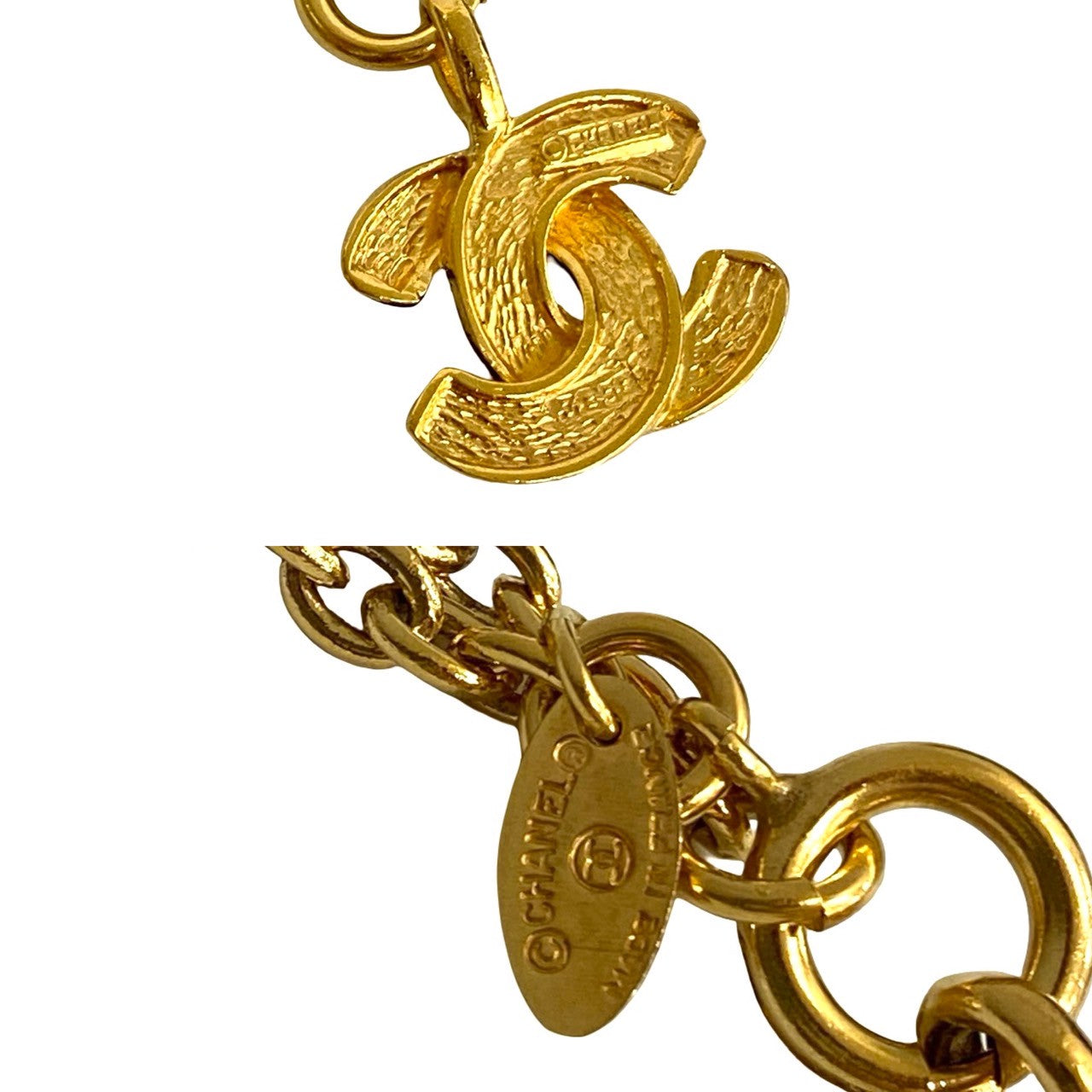 CHANEL Necklace Gold Plated gold