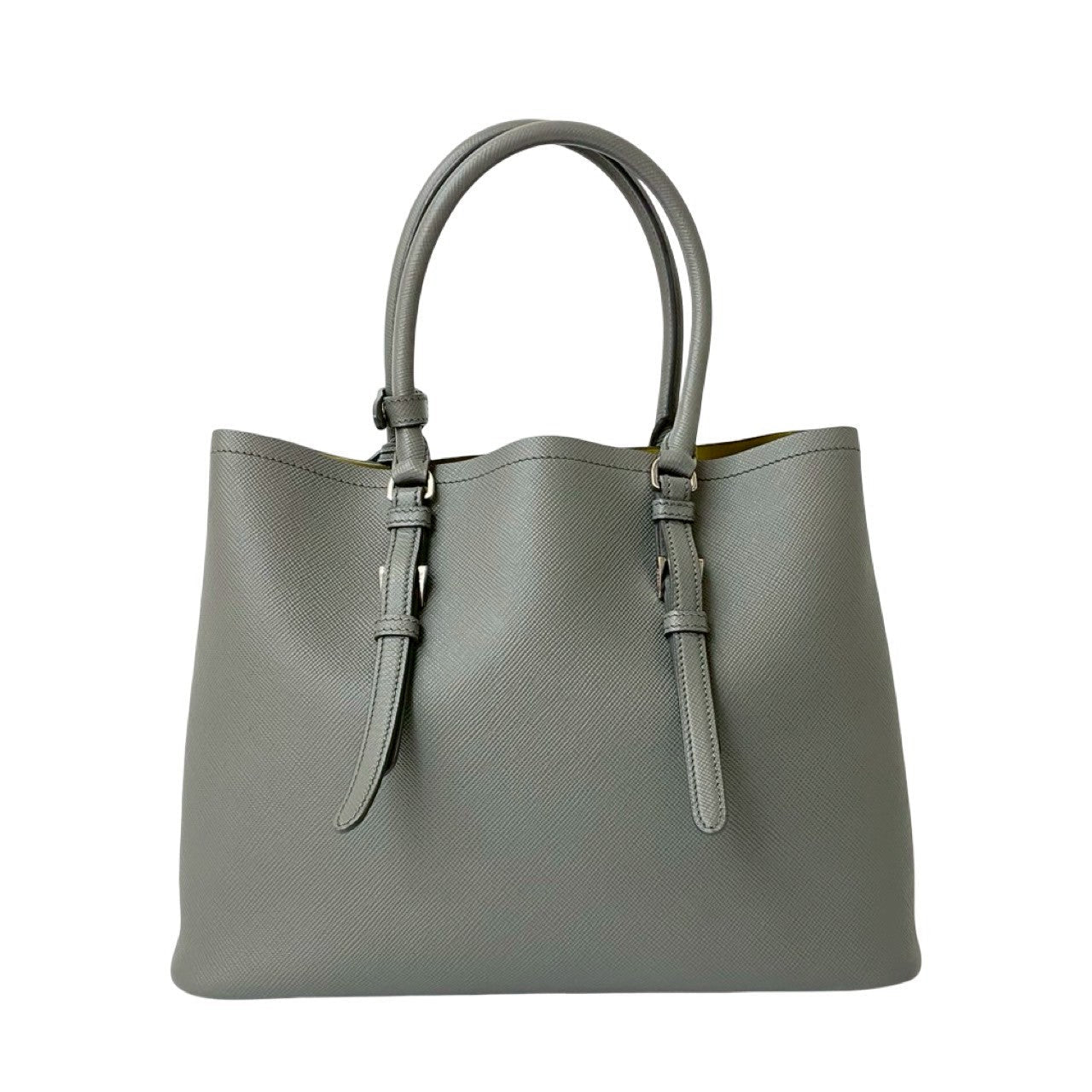 PRADA Shoulder Bag leather gray