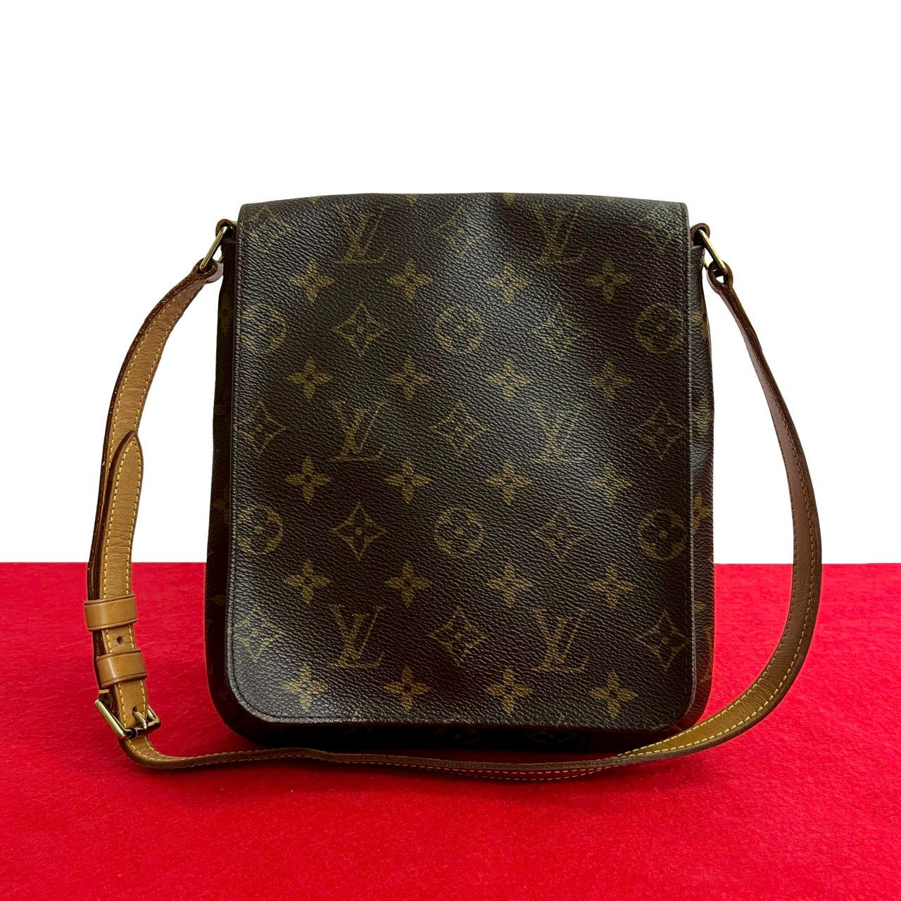LOUIS VUITTON Shoulder Bag leather Brown Monogram M tte Salsa