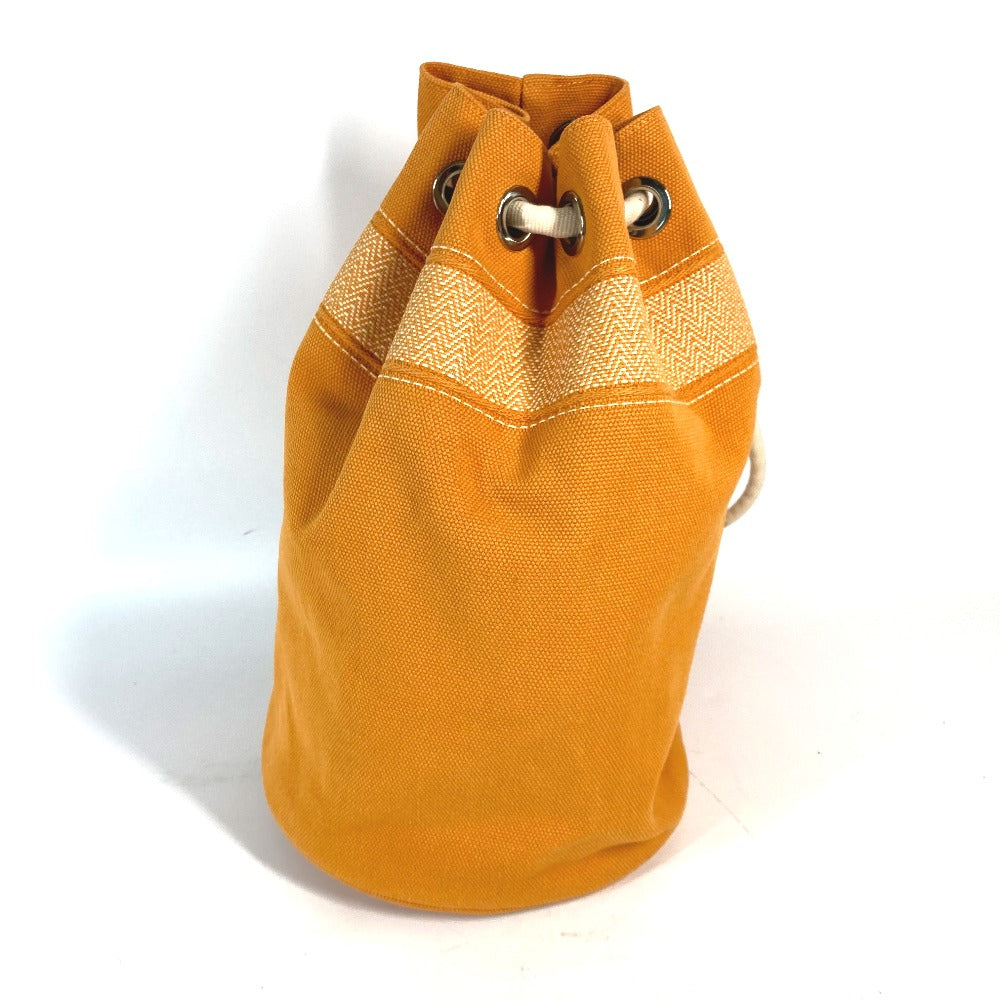 HERMES Shoulder Bag canvas Orange Beach bag Sac Marine Receive MM Women  d