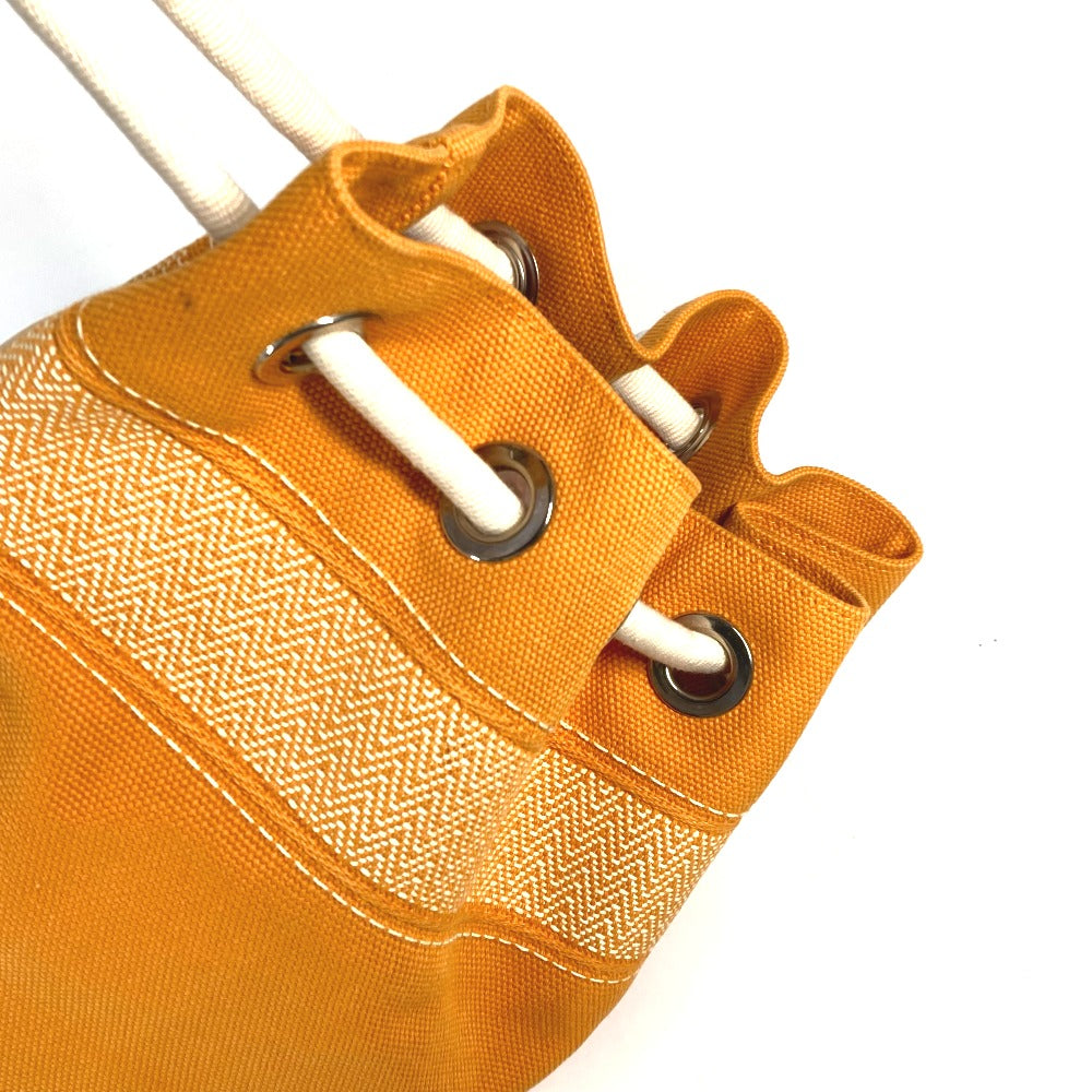 HERMES Shoulder Bag canvas Orange Beach bag Sac Marine Receive MM Women  d