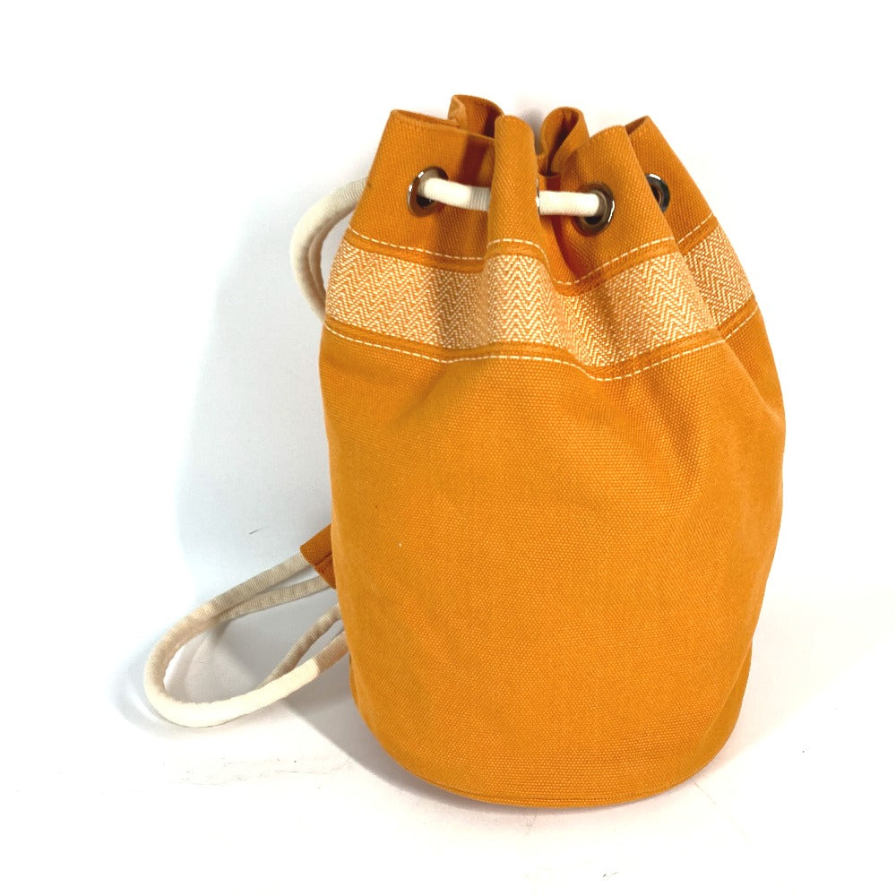HERMES Shoulder Bag canvas Orange Beach bag Sac Marine Receive MM Women  d
