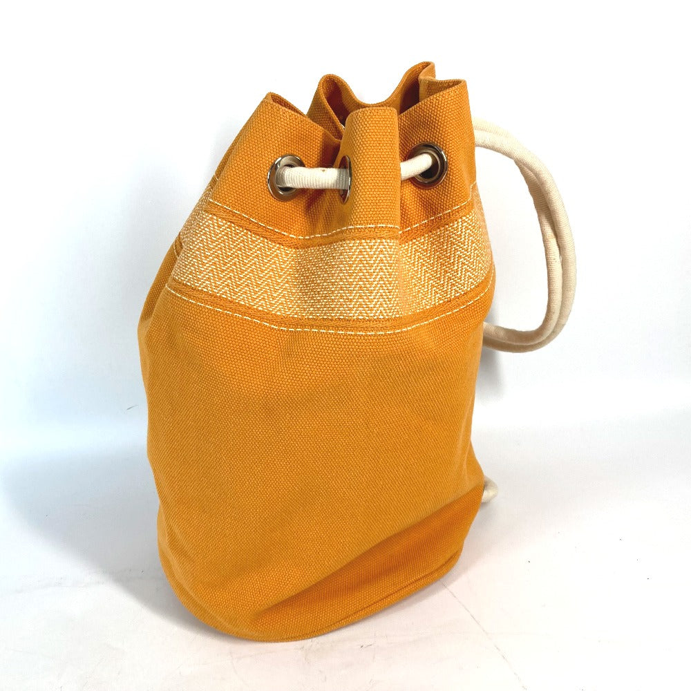 HERMES Shoulder Bag canvas Orange Beach bag Sac Marine Receive MM Women  d