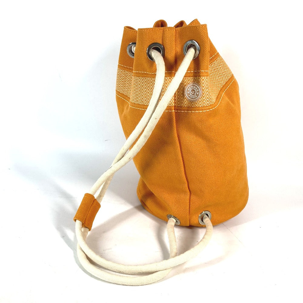 HERMES Shoulder Bag canvas Orange Beach bag Sac Marine Receive MM Women  d