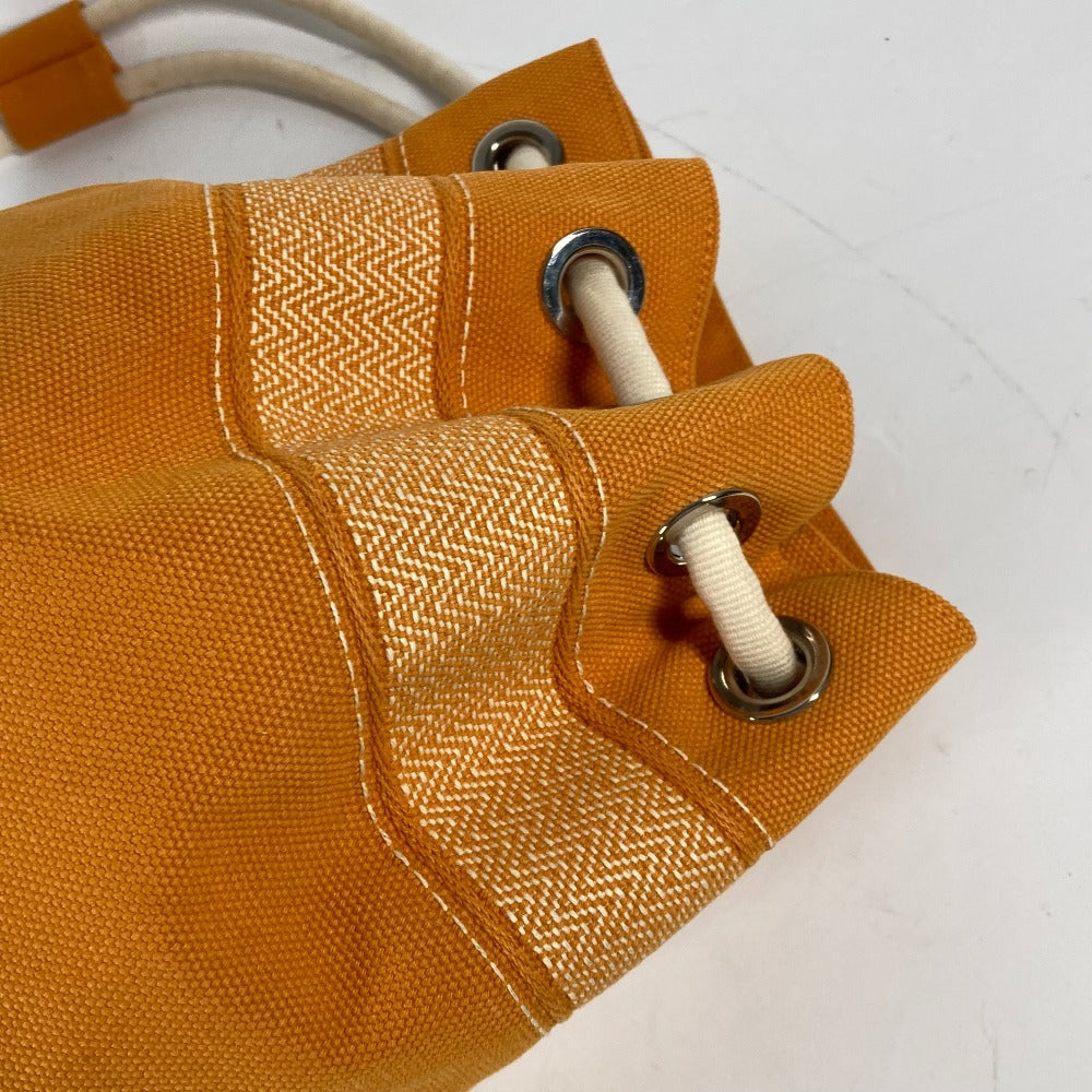 HERMES Shoulder Bag canvas Orange Beach bag Sac Marine Receive MM Women  d