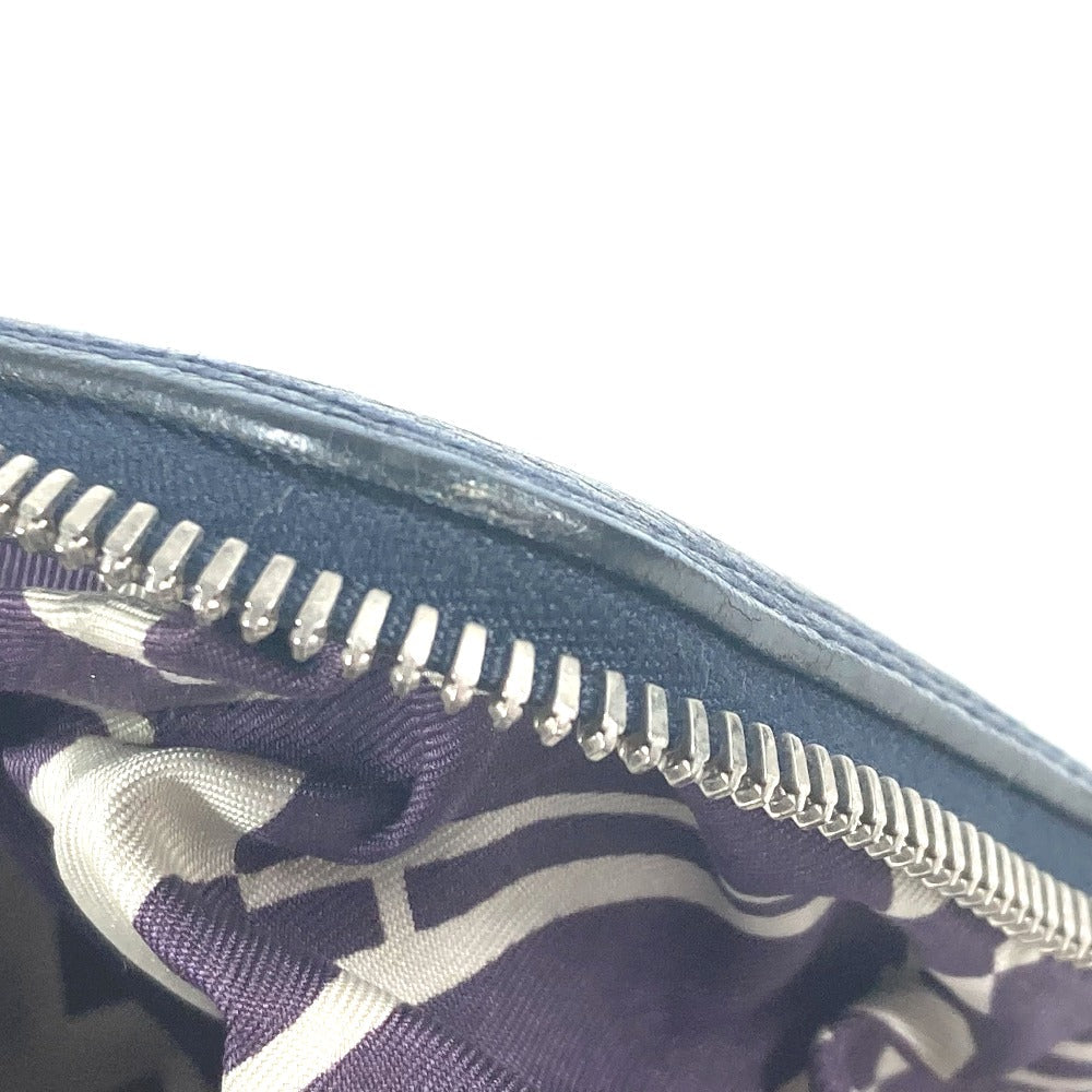 HERMES Shoulder Bag Leather, Silk Navy Bags Eco Bags Folding Silky pop Women  d