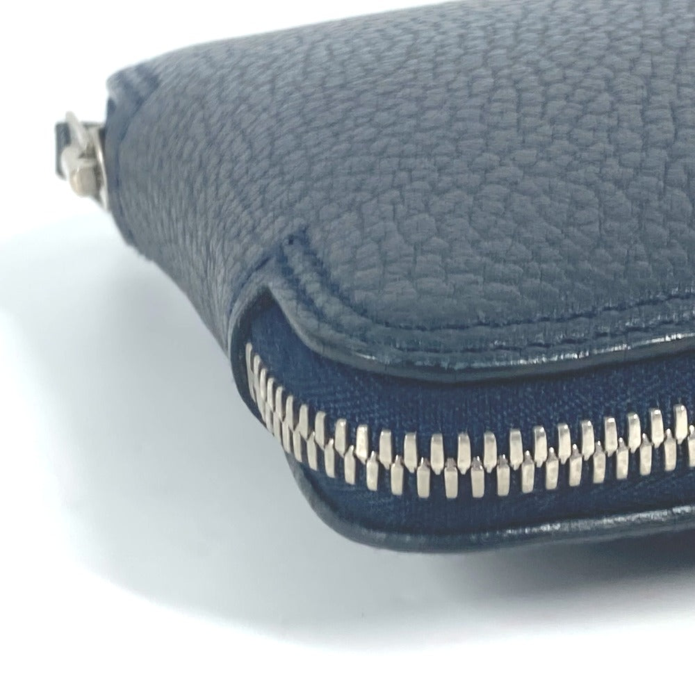 HERMES Shoulder Bag Leather, Silk Navy Bags Eco Bags Folding Silky pop Women  d