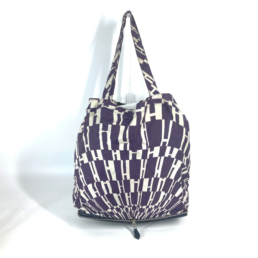 HERMES Shoulder Bag Leather, Silk Navy Bags Eco Bags Folding Silky pop Women  d