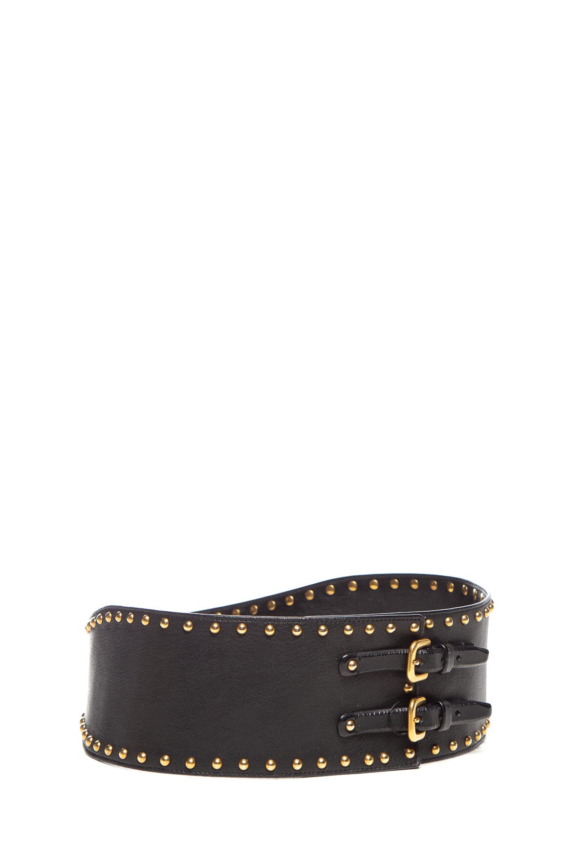 Prada Black Gold Studded Waist Belt SZ 36/90