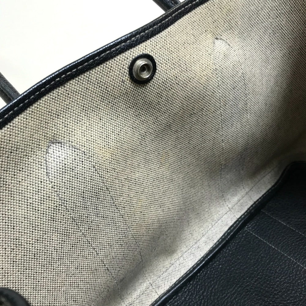 HERMES Tote Bag Toilet ash / buffle skipper Black x Natural Garden party PM Women  d