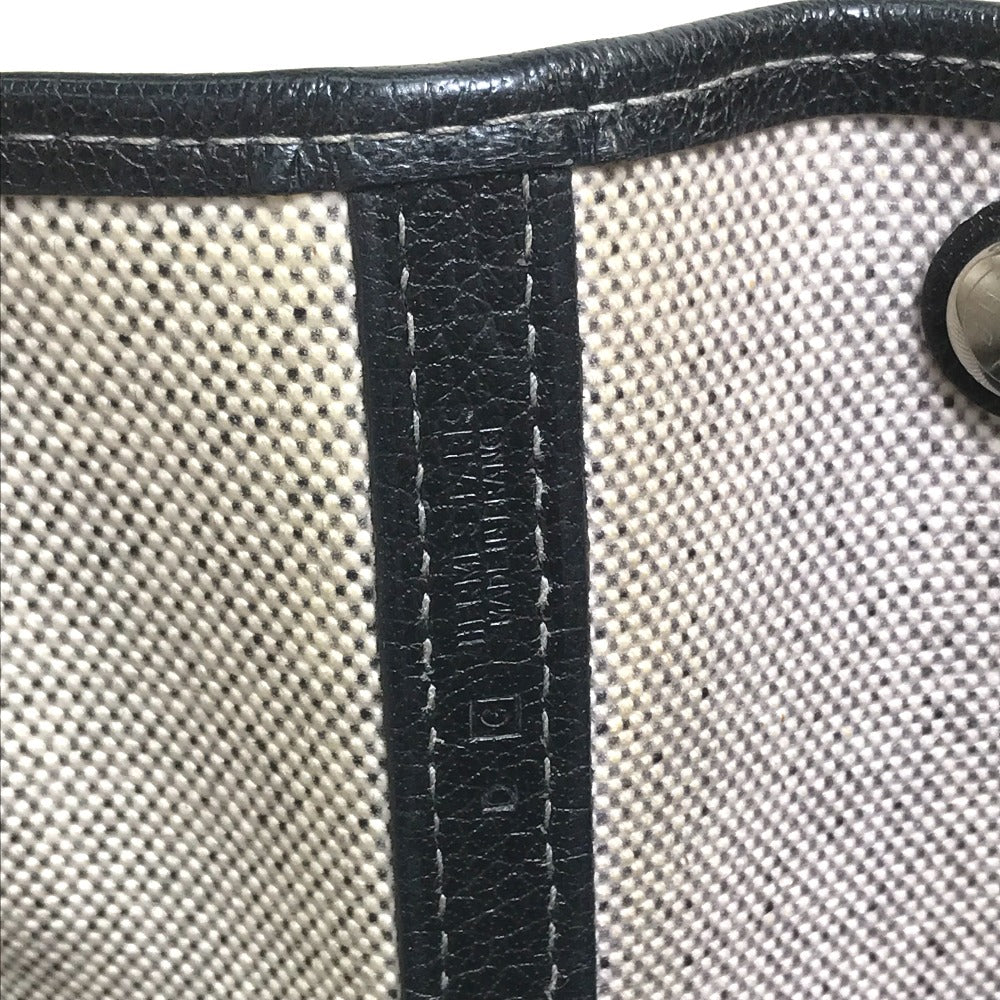 HERMES Tote Bag Toilet ash / buffle skipper Black x Natural Garden party PM Women  d