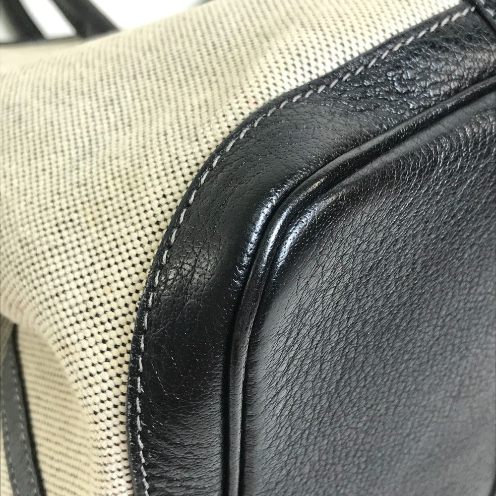 HERMES Tote Bag Toilet ash / buffle skipper Black x Natural Garden party PM Women  d