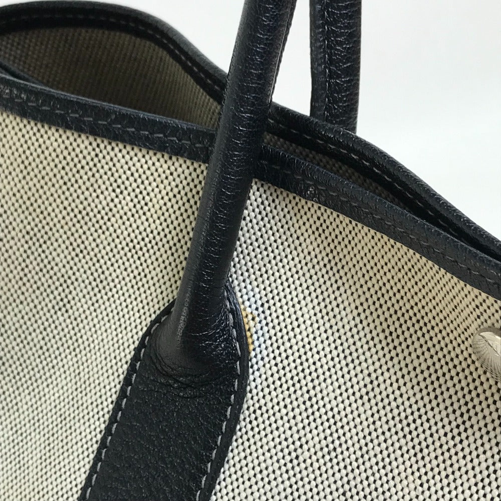 HERMES Tote Bag Toilet ash / buffle skipper Black x Natural Garden party PM Women  d