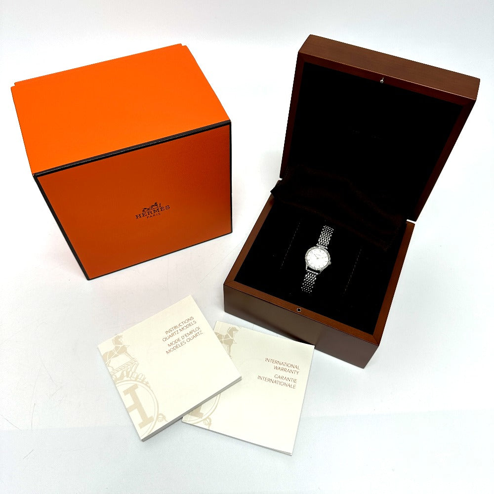 HERMES Watches Quartz CA2.130 Stainless Steel Silver Slim d'Herms white dial Women  d