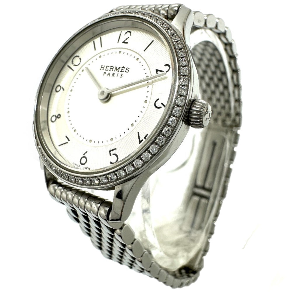 HERMES Watches Quartz CA2.130 Stainless Steel Silver Slim d'Herms white dial Women  d