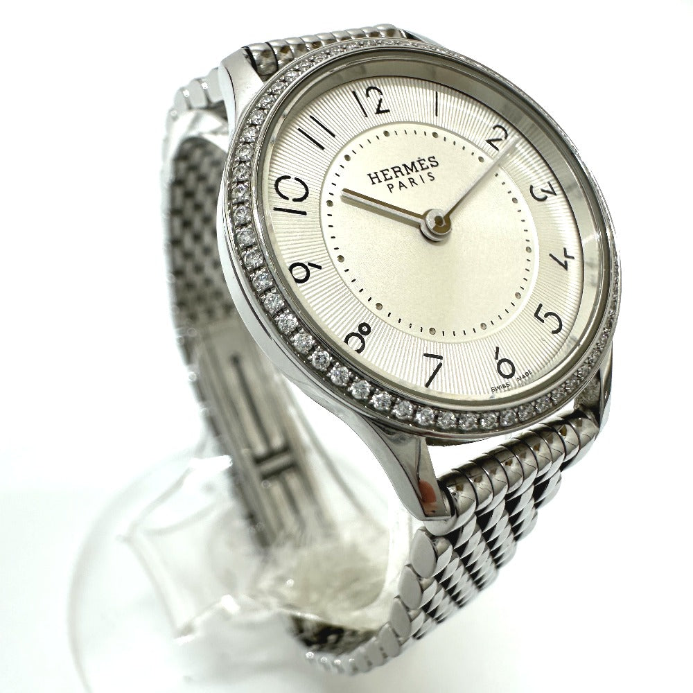 HERMES Watches Quartz CA2.130 Stainless Steel Silver Slim d'Herms white dial Women  d