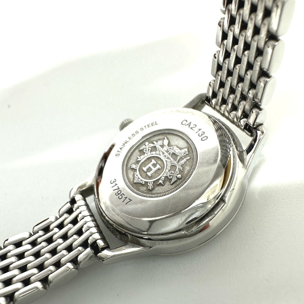 HERMES Watches Quartz CA2.130 Stainless Steel Silver Slim d'Herms white dial Women  d