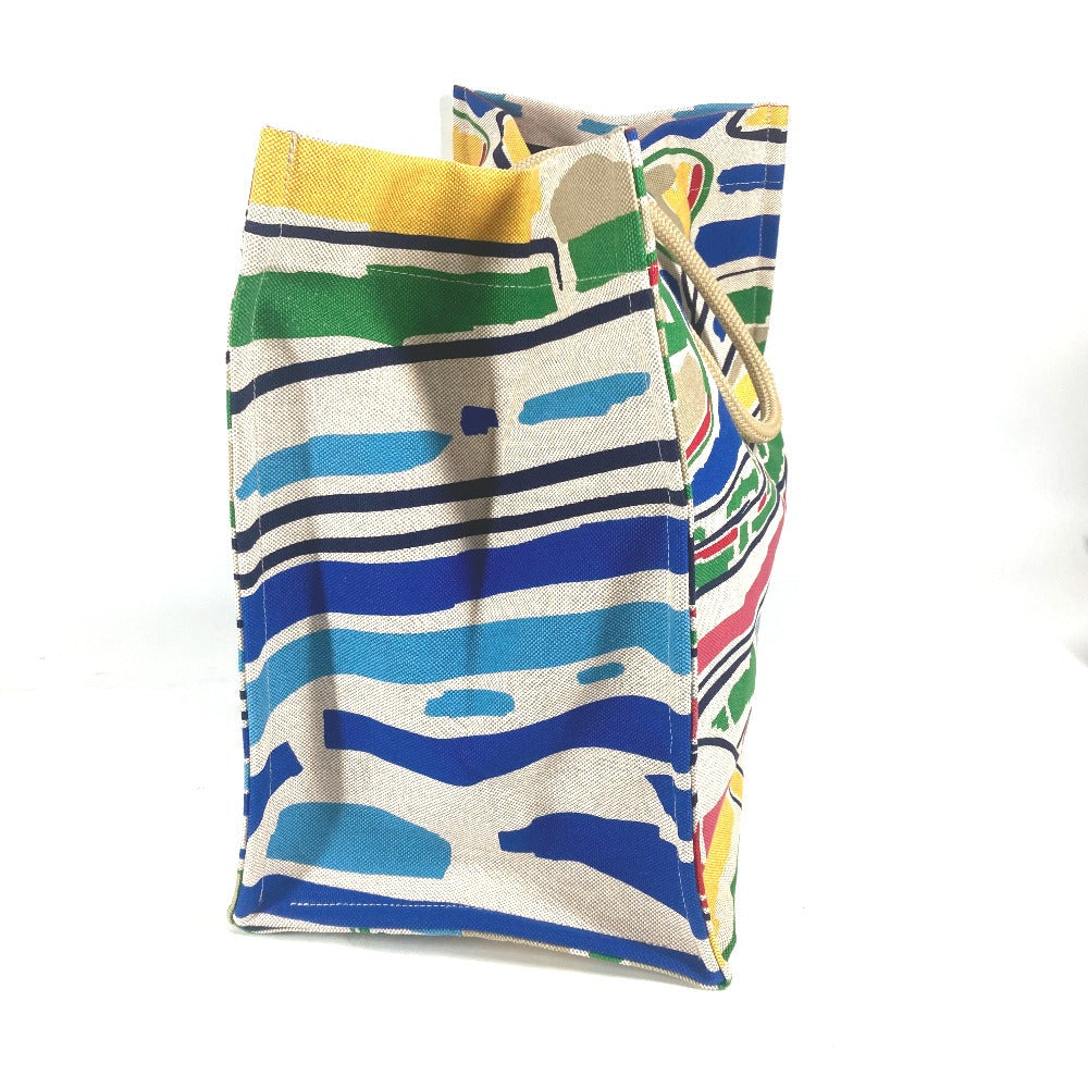 HERMES Shoulder Bag canvas multicolor beach bag bag Farniente Women  d