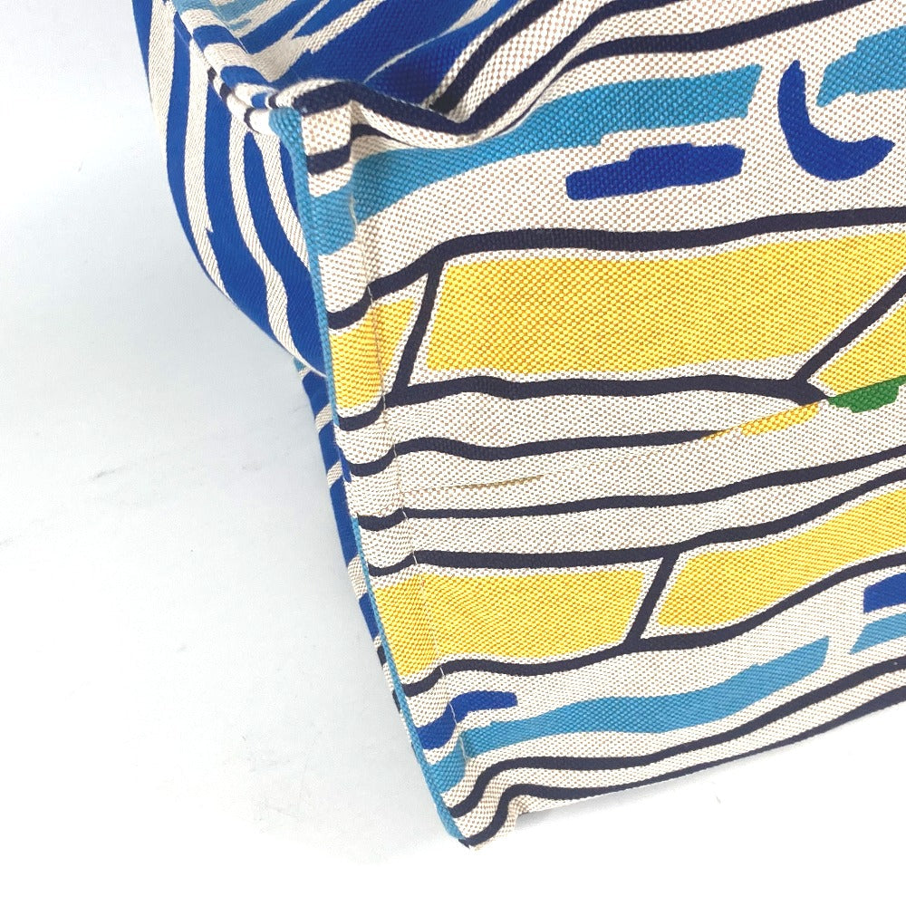 HERMES Shoulder Bag canvas multicolor beach bag bag Farniente Women  d