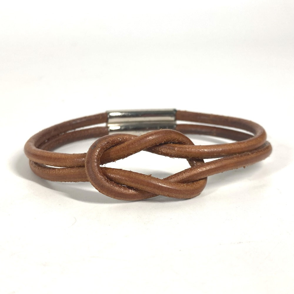 HERMES bracelet leather Brown Herculed unisex(Unisex)  d