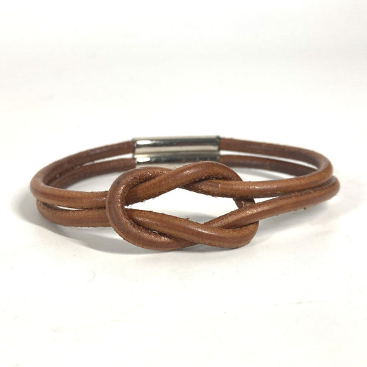 HERMES bracelet leather Brown Herculed unisex(Unisex)  d