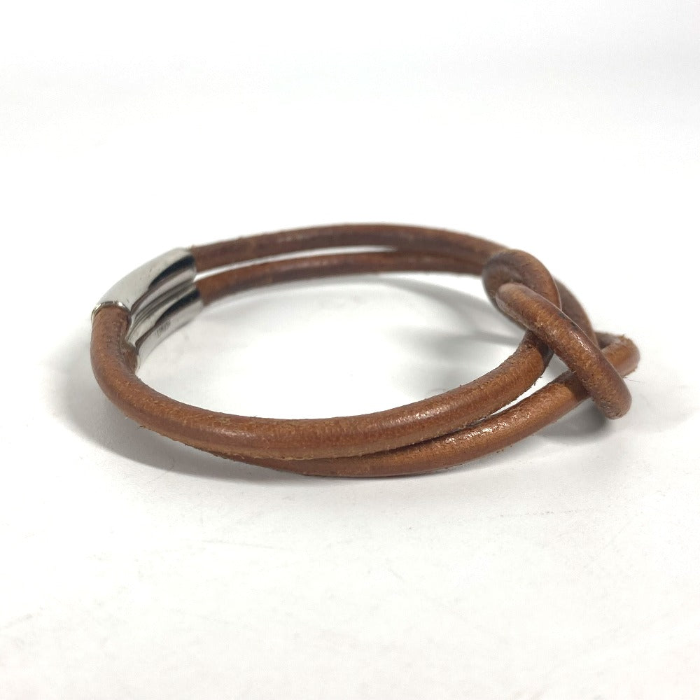 HERMES bracelet leather Brown Herculed unisex(Unisex)  d