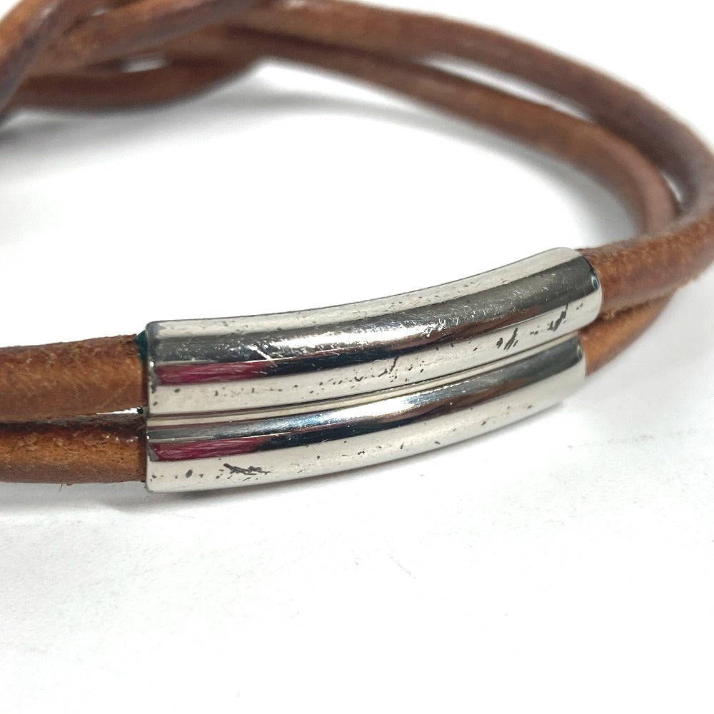 HERMES bracelet leather Brown Herculed unisex(Unisex)  d