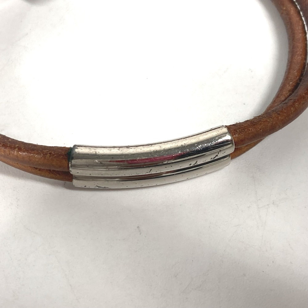HERMES bracelet leather Brown Herculed unisex(Unisex)  d
