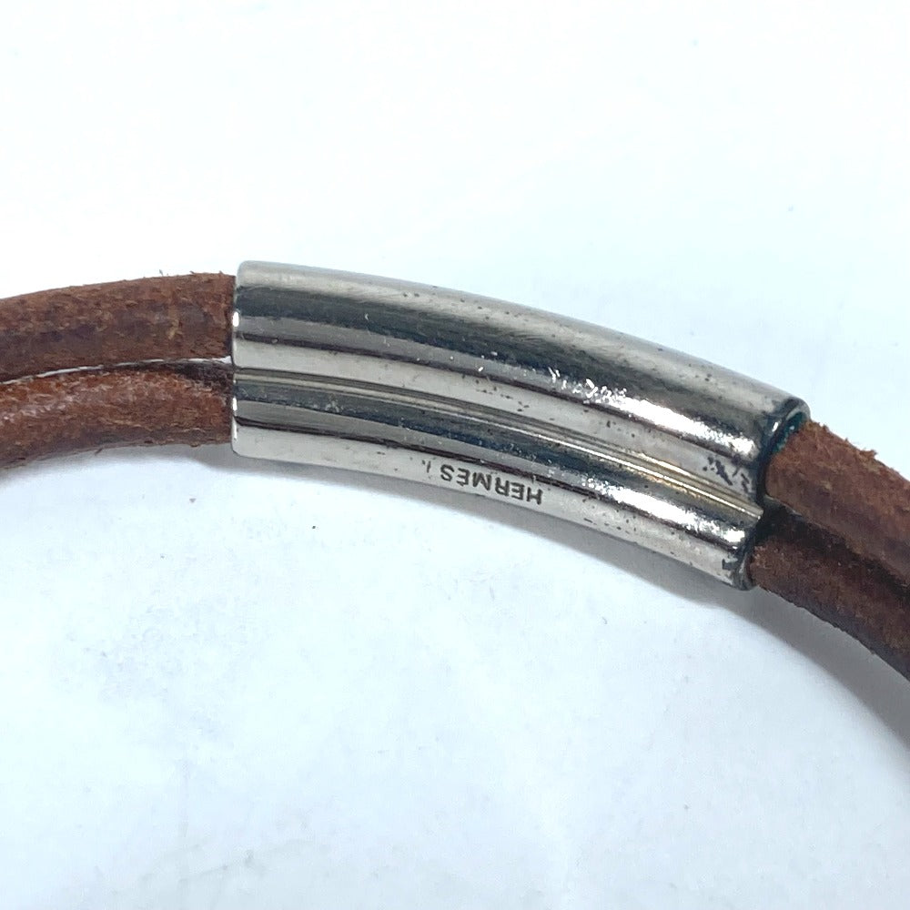 HERMES bracelet leather Brown Herculed unisex(Unisex)  d
