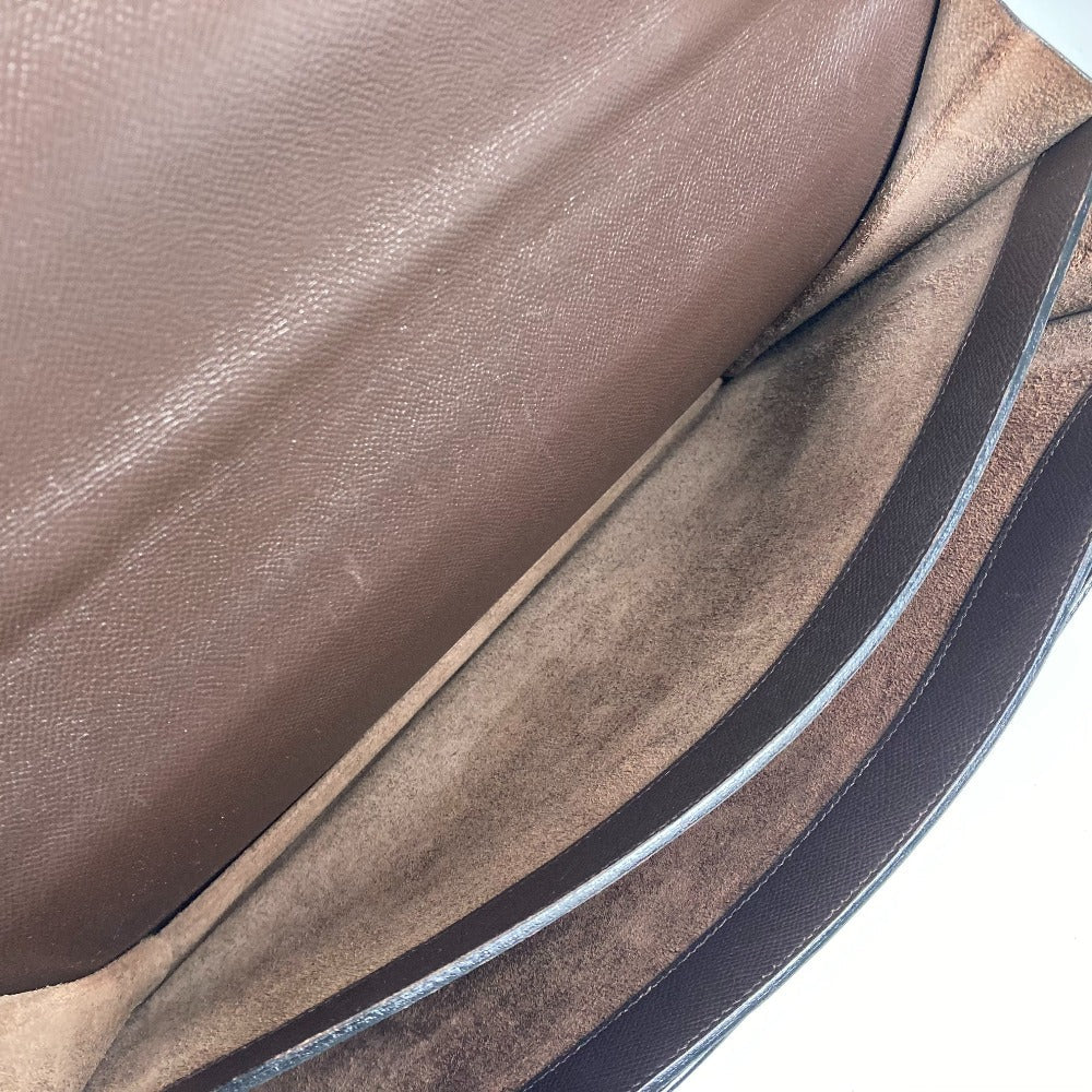 HERMES Business bag leather Brown Briefcase Terrill mens  d