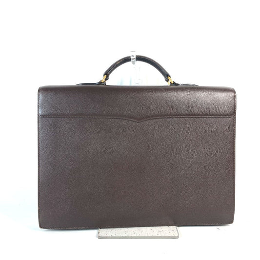 HERMES Business bag leather Brown Briefcase Terrill mens  d