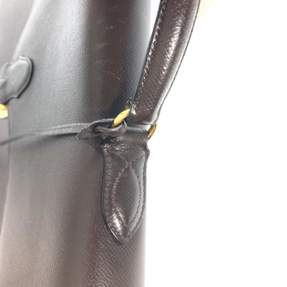 HERMES Business bag leather Brown Briefcase Terrill mens  d