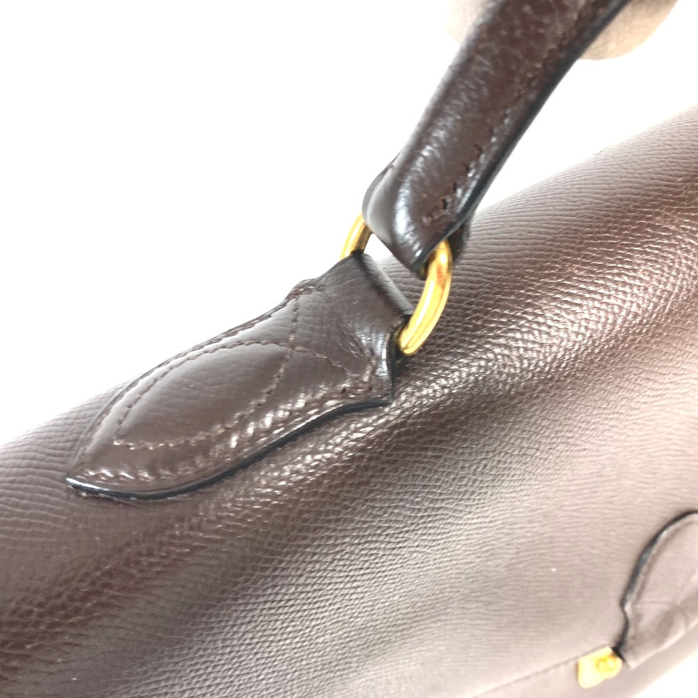 HERMES Business bag leather Brown Briefcase Terrill mens  d