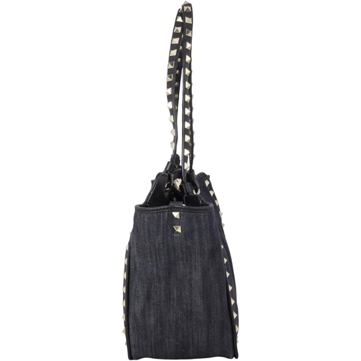 Valentino Rockstud Denim Tote Small