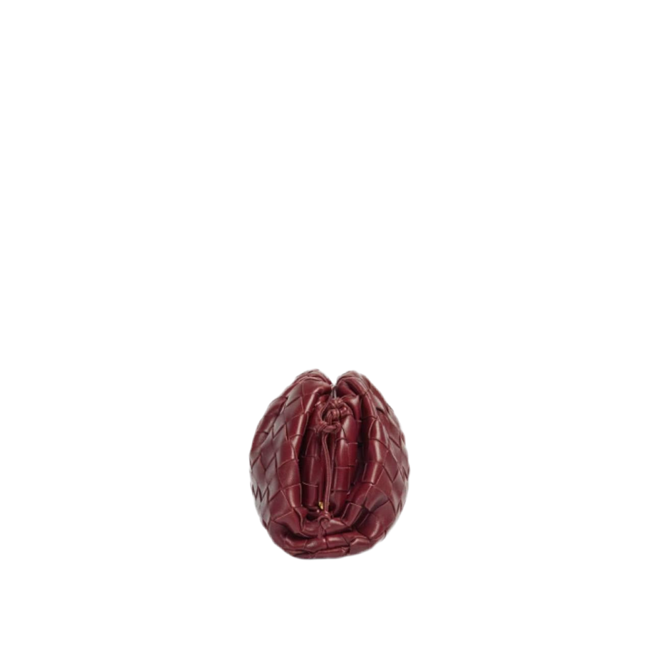 Bottega Veneta Pouch Mini Intrecciato Burgundy Leather Crossbody Bag