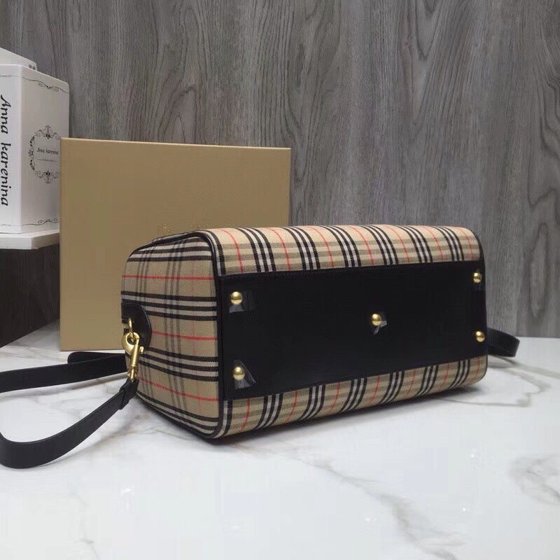 Top Quality Small 1983 Check LiNike Bowling Bag Black/Brown For Women, Women’s Bags 9.1in/23cm