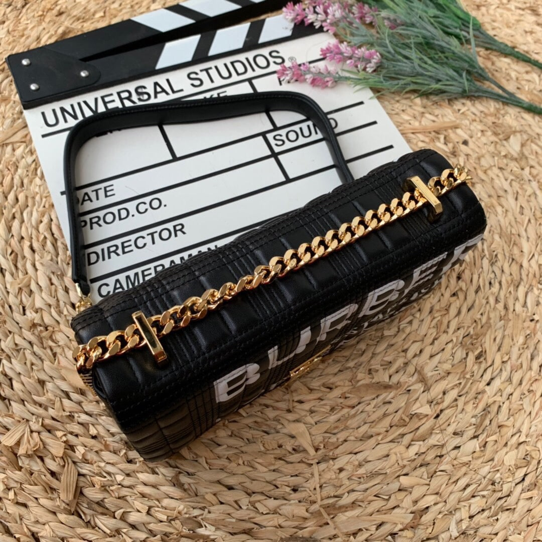 Top Quality Horseferry Print Quilted Small Lola Bag Monogram Black For Women, Bags 9in/23cm