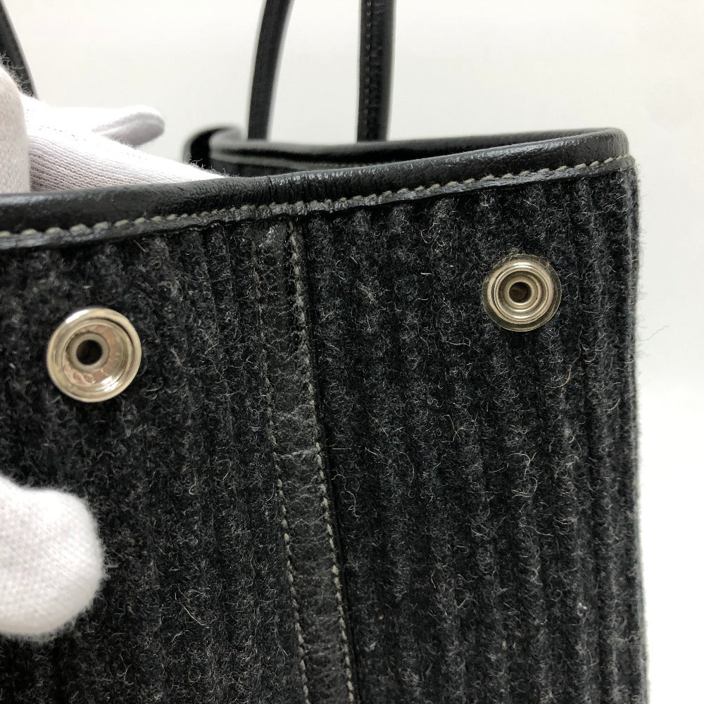 HERMES Tote Bag Felt leather gray Garden party PM Women  d