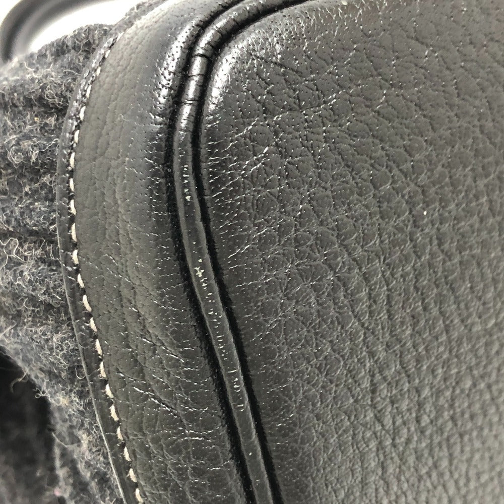 HERMES Tote Bag Felt leather gray Garden party PM Women  d