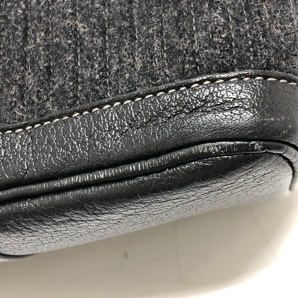 HERMES Tote Bag Felt leather gray Garden party PM Women  d