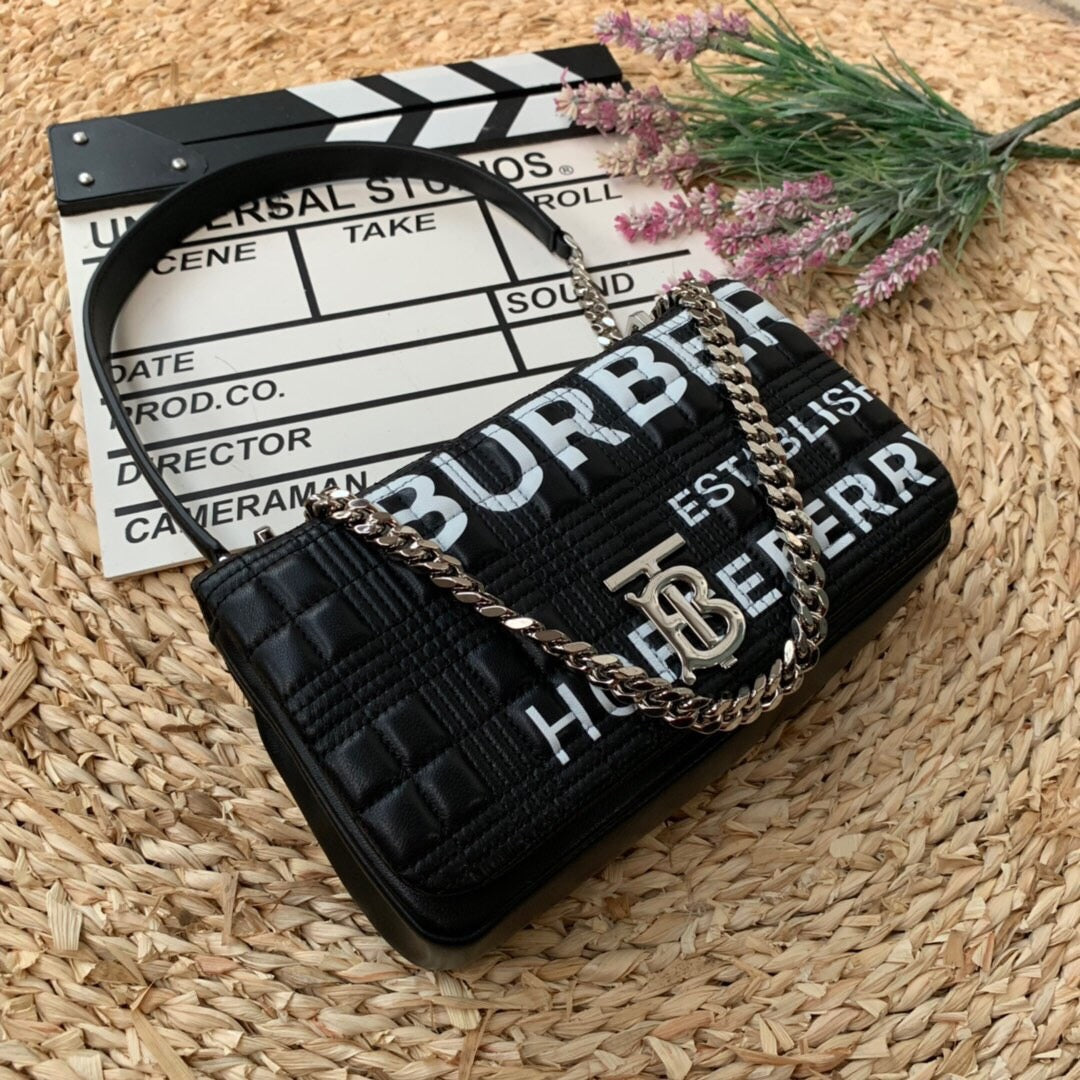 Top Quality Horseferry Print Quilted Small Lola Bag Monogram Black For Women, Bags 9in/23cm 80216191