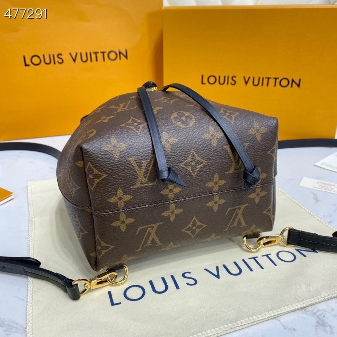 Top Quality Montsouris BB Backpack Monogram Canvas Black For Women, WoBackpack 7.9in/20cm Top Quality M45516