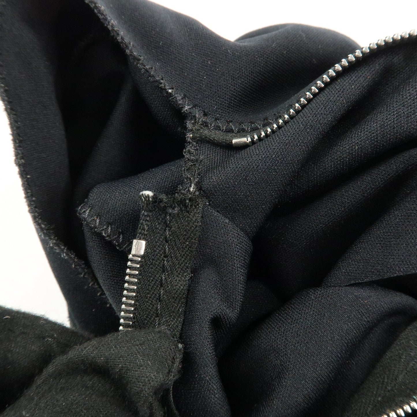 FENDI Cotton Leather Shoulder Bag Black 26686  d