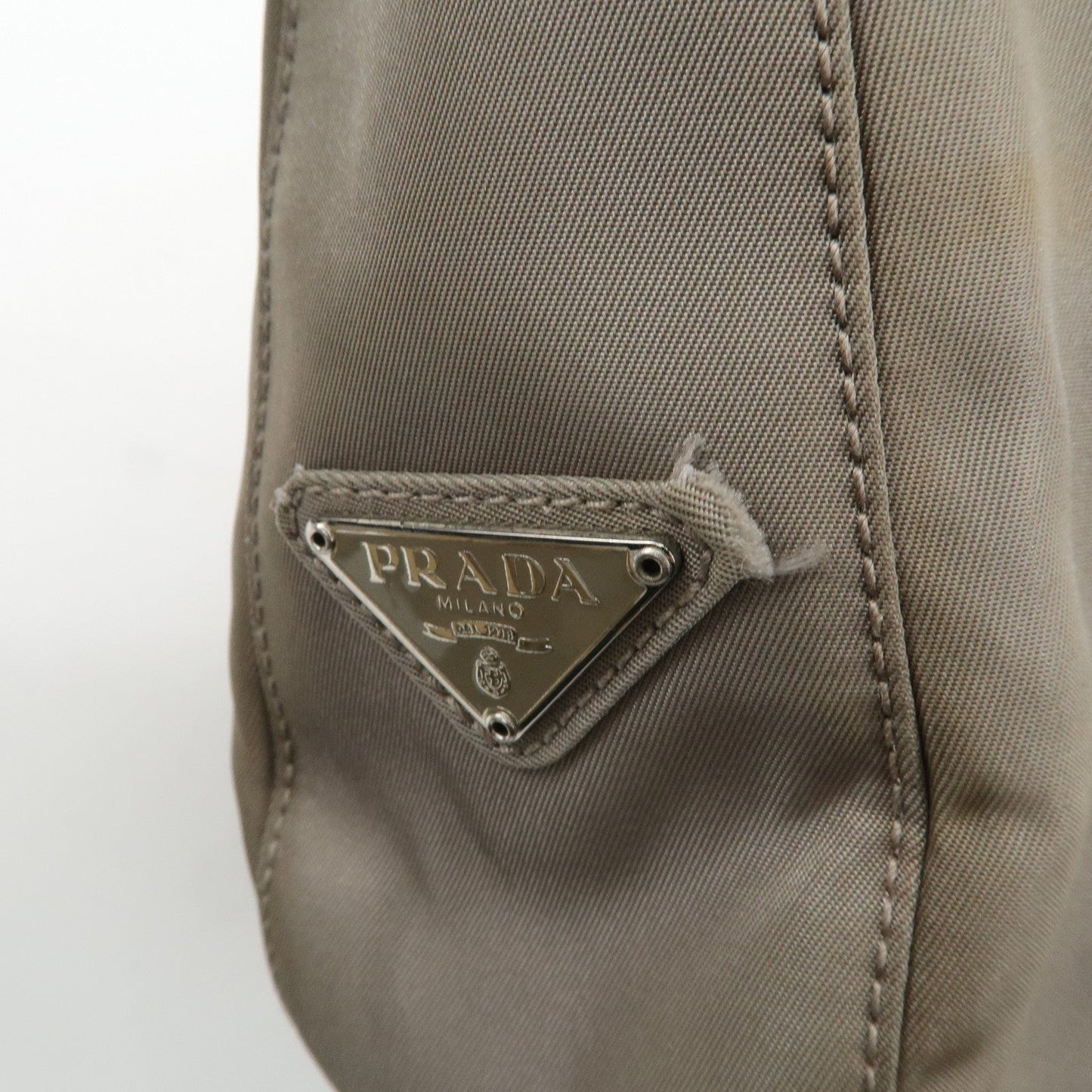PRADA Nylon Shoulder Bag Gray  d