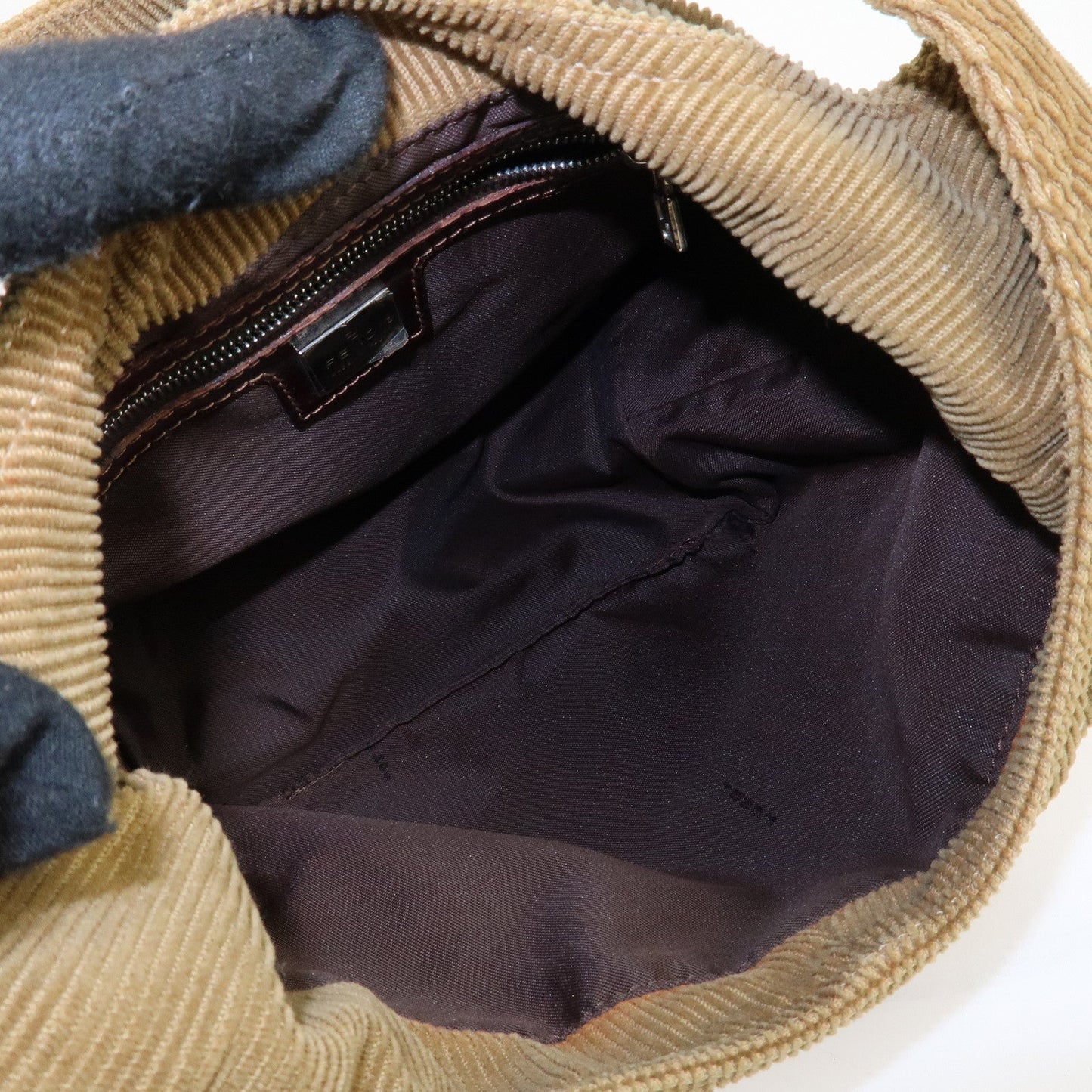 FENDI Corduroy Shoulder Bag 20686  d