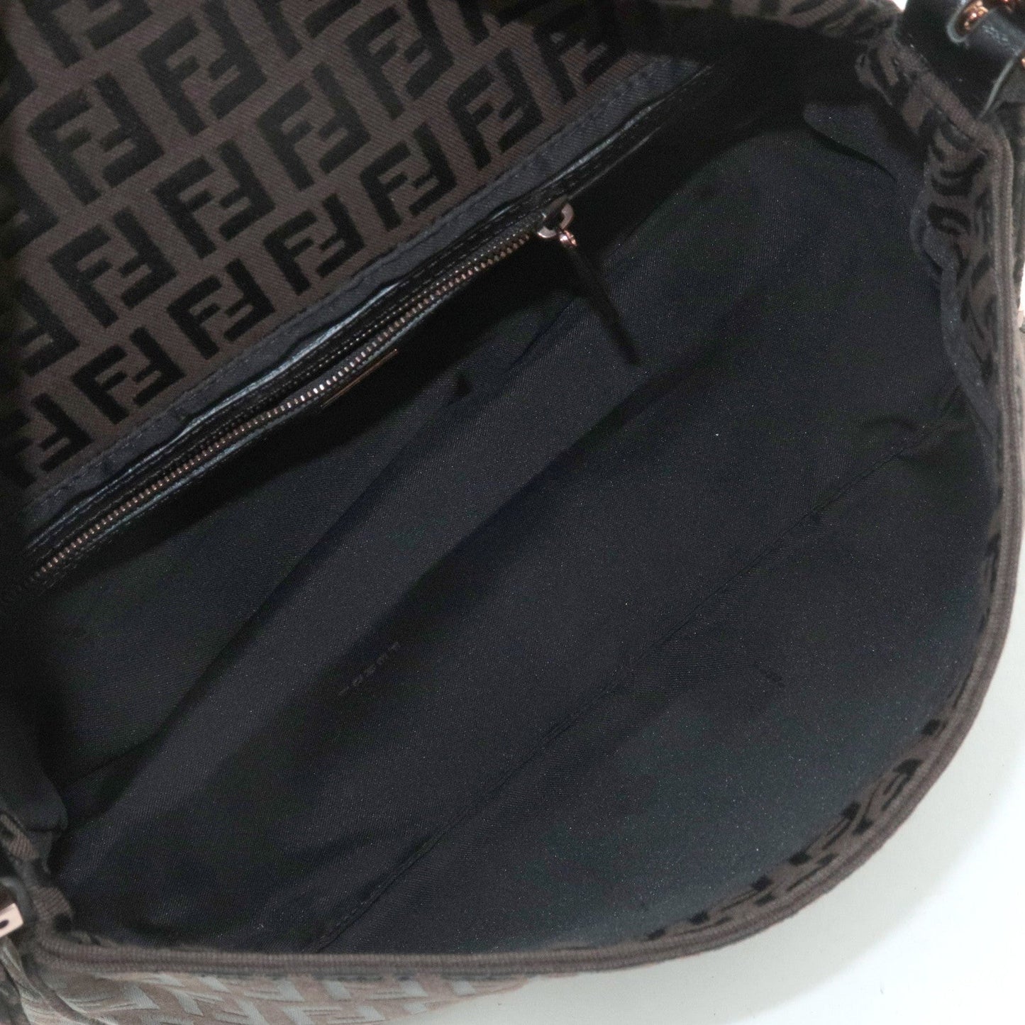FENDI Zucchino Mamma Baguette Canvas Leather Shoulder Bag 8BR001  d