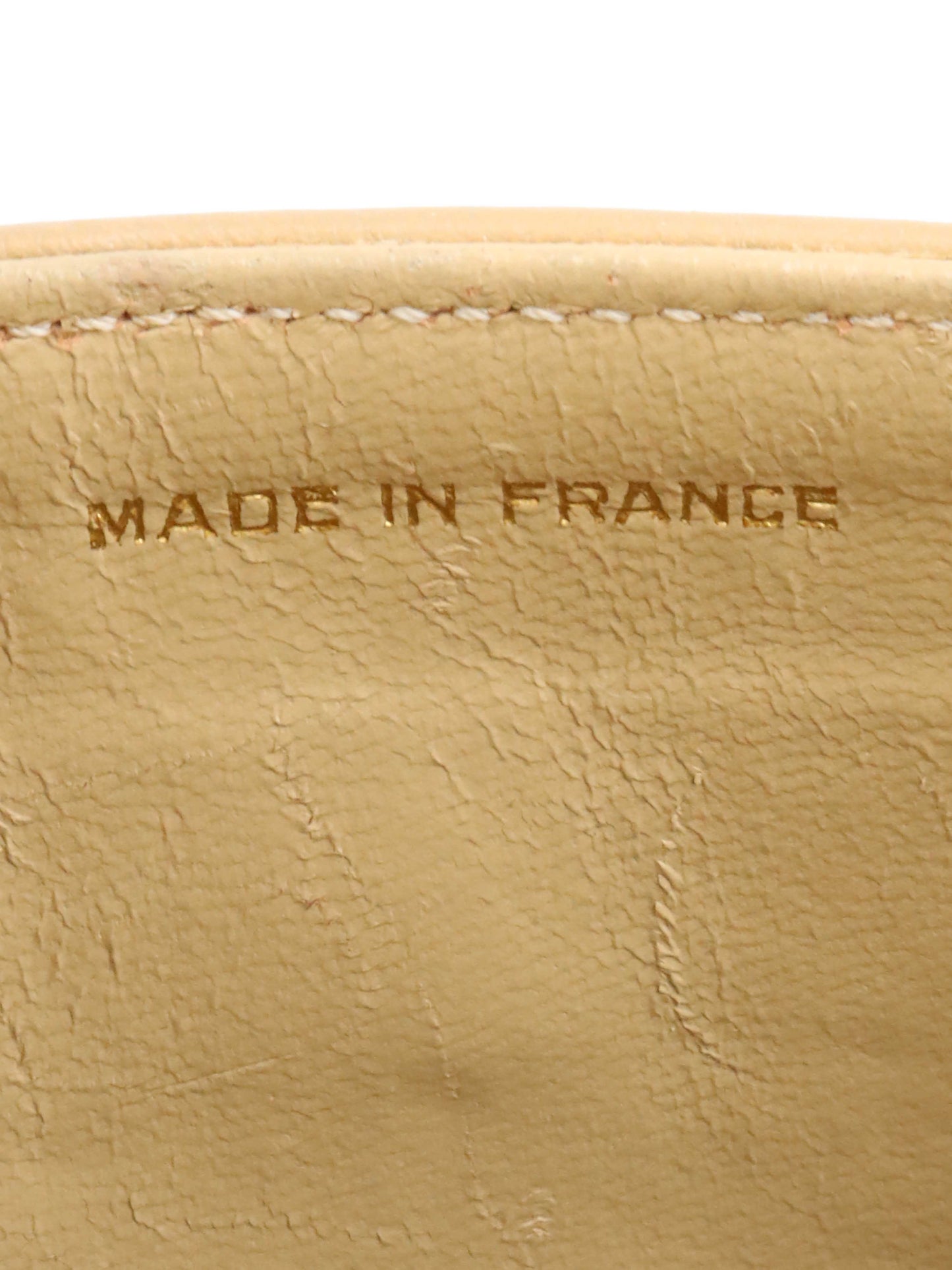Chanel   Two Toned Beige Flap Bag.
