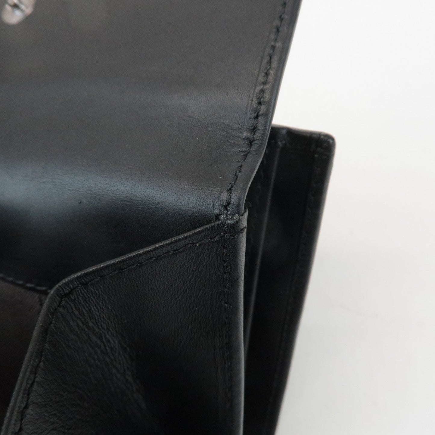 FENDI Zucchino Canvas Leather Double Hook Wallet Black 8M0035  d